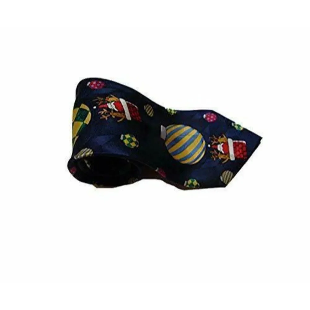 NWT American‎ Greetings 100% Silk Neck Tie Novelty NeckTie 2002 Santa Christmas